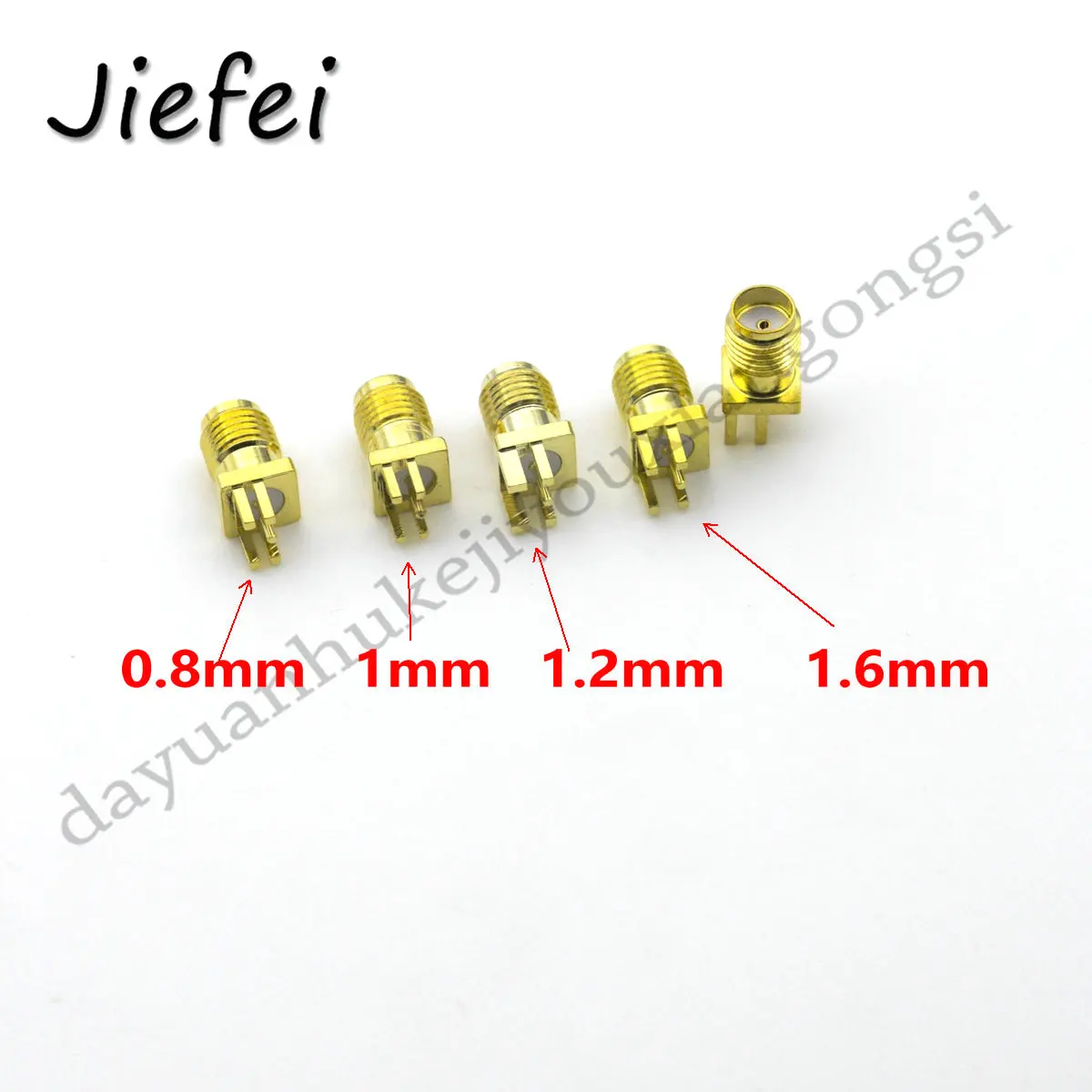 10Pcs SMA Female Jack Connector For 0.8 / 1 / 1.2 / 1.6mm Solder Edge PCB Straight Mount RF Connectors Receptacle Solder