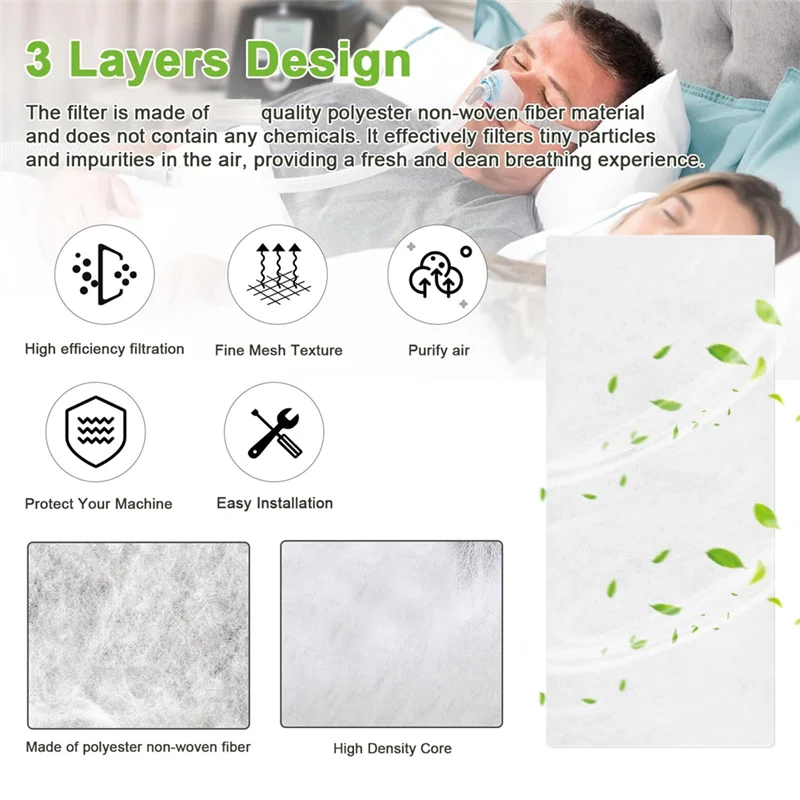 

N04R 50 сменных фильтров для серии Resmed Airsense 11, ультратонкий одноразовый фильтр для аппарата CPAP