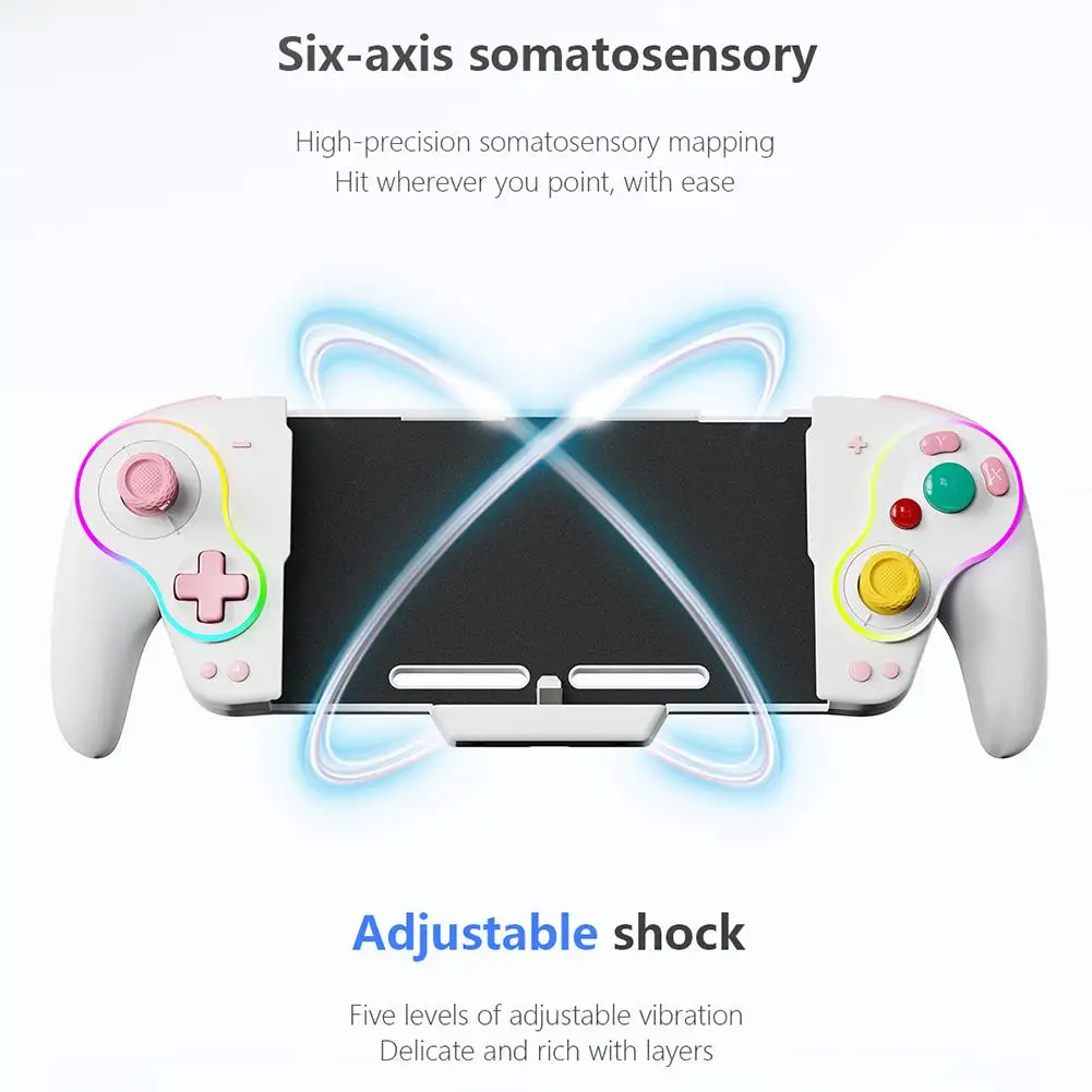 LinYuvo KS63 RGB Retro Nostalgic Game Controller With Back Button Programming With Somatosensory For Switch/Switch OLED