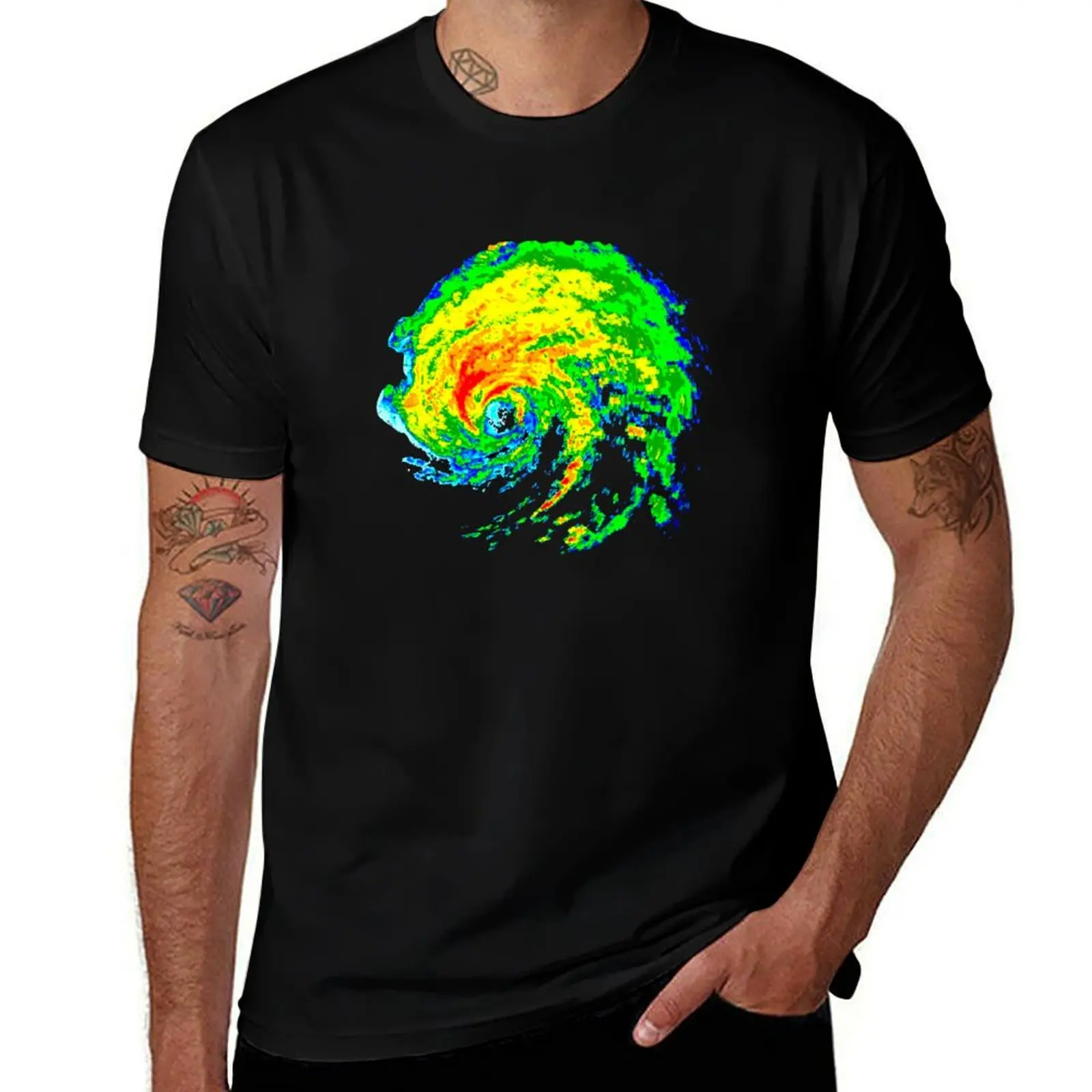Meteorologist Storm Hunter Meteorology Student Weather Radar Image T-Shirt Stain Resistant Casual Tee T-Shirt