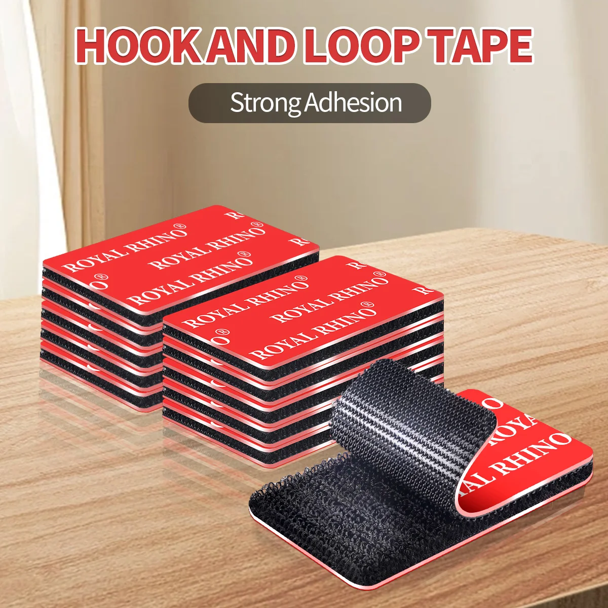 Strong Self-Adhesive Hook and Loop Fastener Tape Rectangle Nylon Sticker Adhesive Tape With Strong Glue For DIY CraftNylon