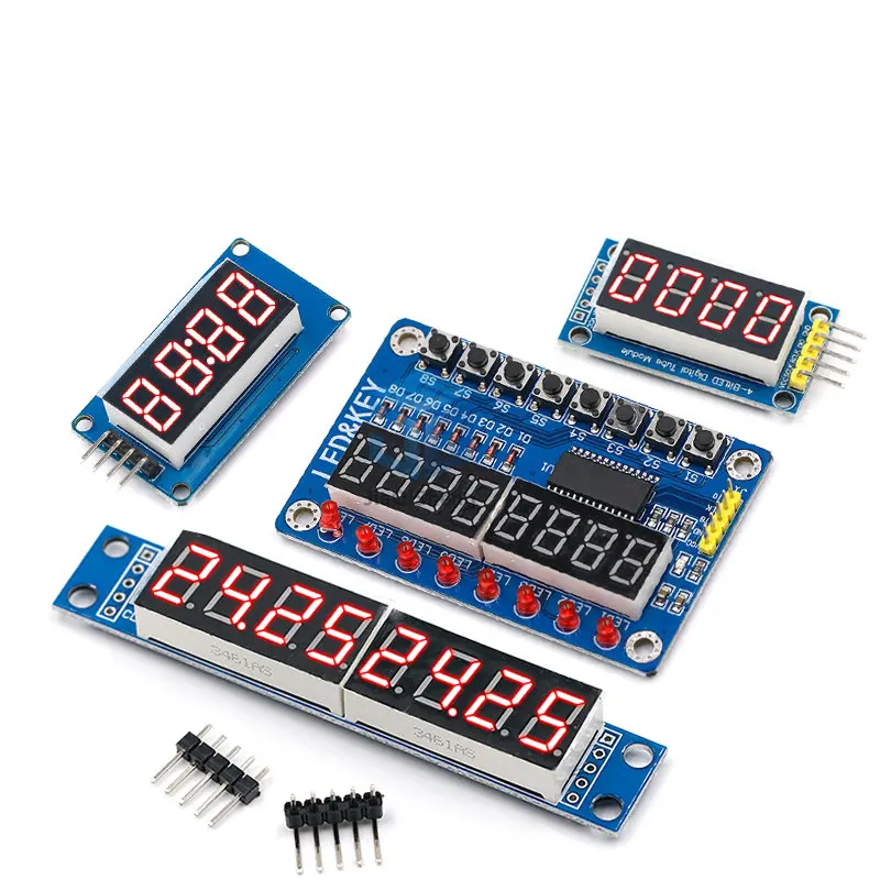 MAX7219 LED Dot Matrix 8 Digit Digital Tube Display Control Module For Arduino 3.3V 5V Microcontroller Serial Driver 7-segment