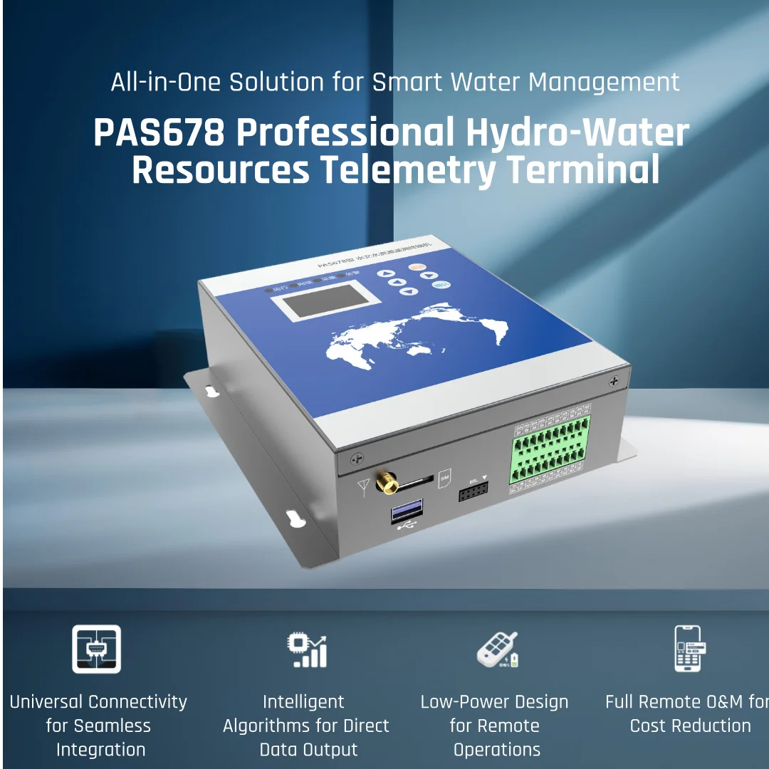 PAS678 Professional Hydro Resource Telemetry Terminal Multi-Interface Data Logger for Remote Water Communication Networking