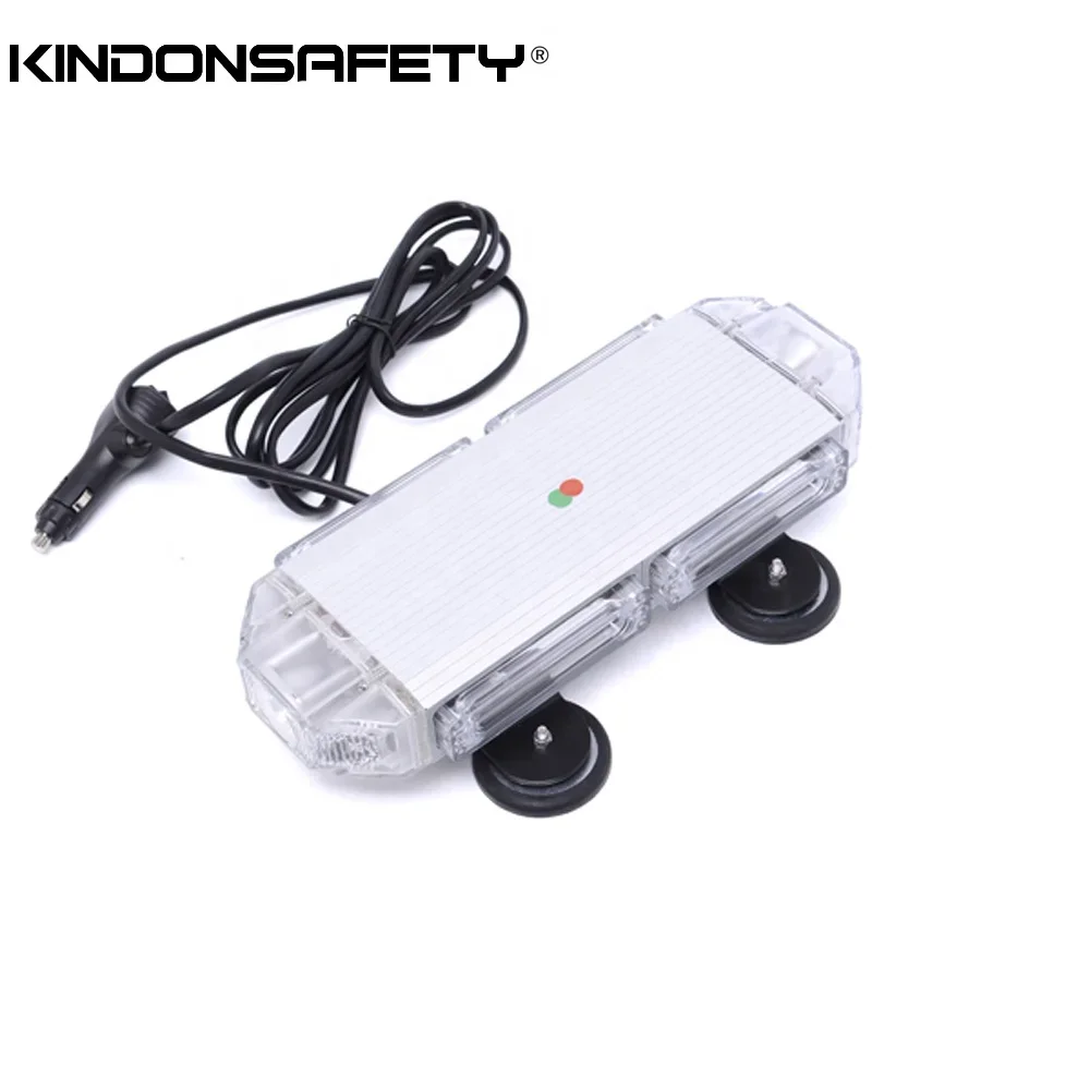 Bilah Lampu Mini Peringatan LED Hijau 3W Linier 6 LED DC12V 24V Multivolt Perak atau Hitam Aluminium 320Mm 12.6 Inci