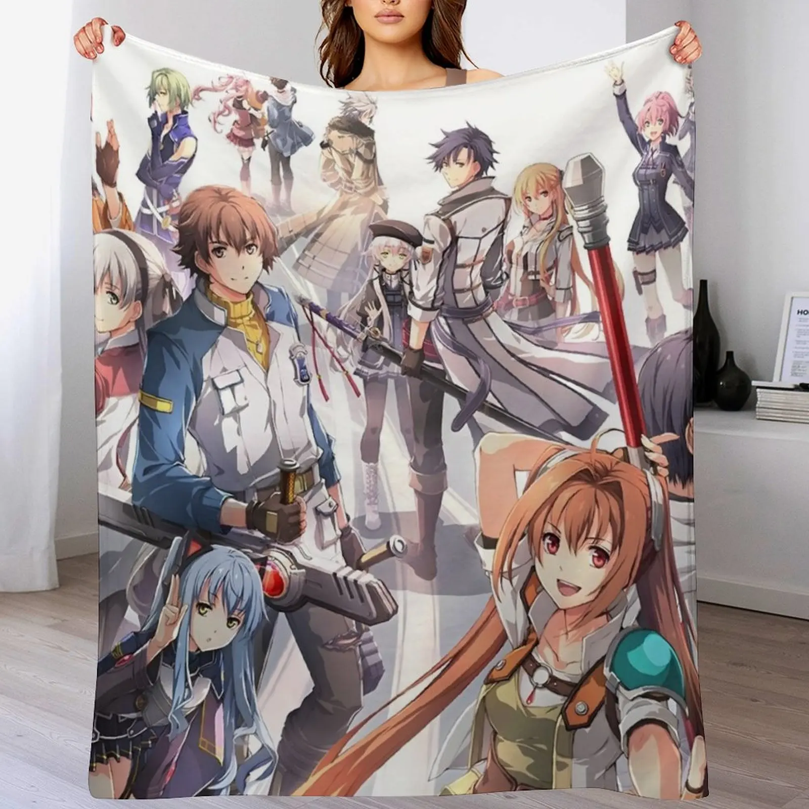 

Main Characters - Kiseki Series - Legend of Heroes - Trails of Cold Steel Throw Blanket Luxury St Plush Blankets