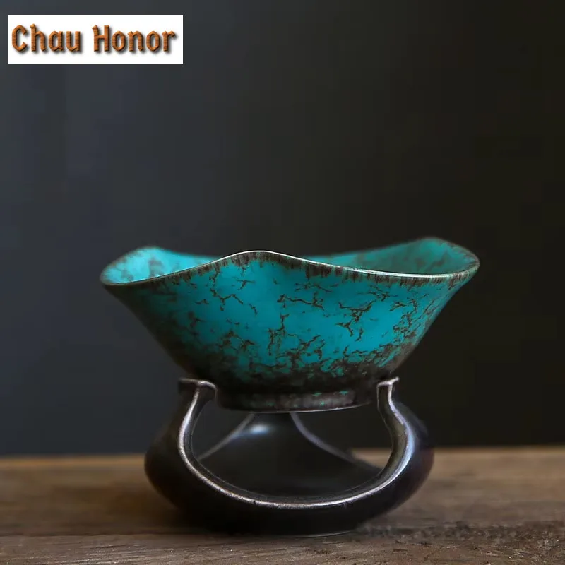 Japanese Style Turquoise Glaze Ceramic Tea Filter Creative Infusers For Teacup Chinese Kung Fu Tea Set Tea Ceremony Accessories