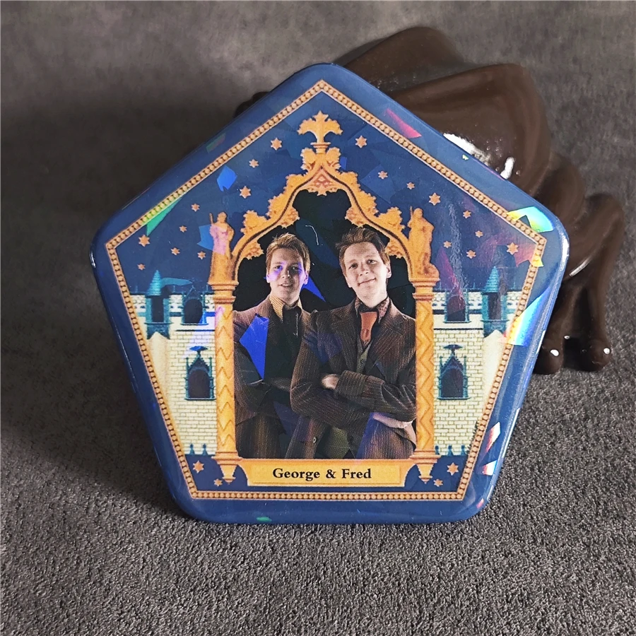 Harries Potter Chocolate Frog Wizard Card Badge Pentagon Laser Bar Brooch Gives Children The Same Wizard Card Gift