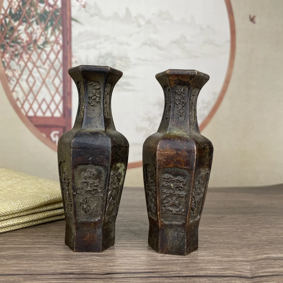 

2PC set Collection of Meilan Bamboo Chrysanthemum A pair of vase ornaments Vase home living room decorations