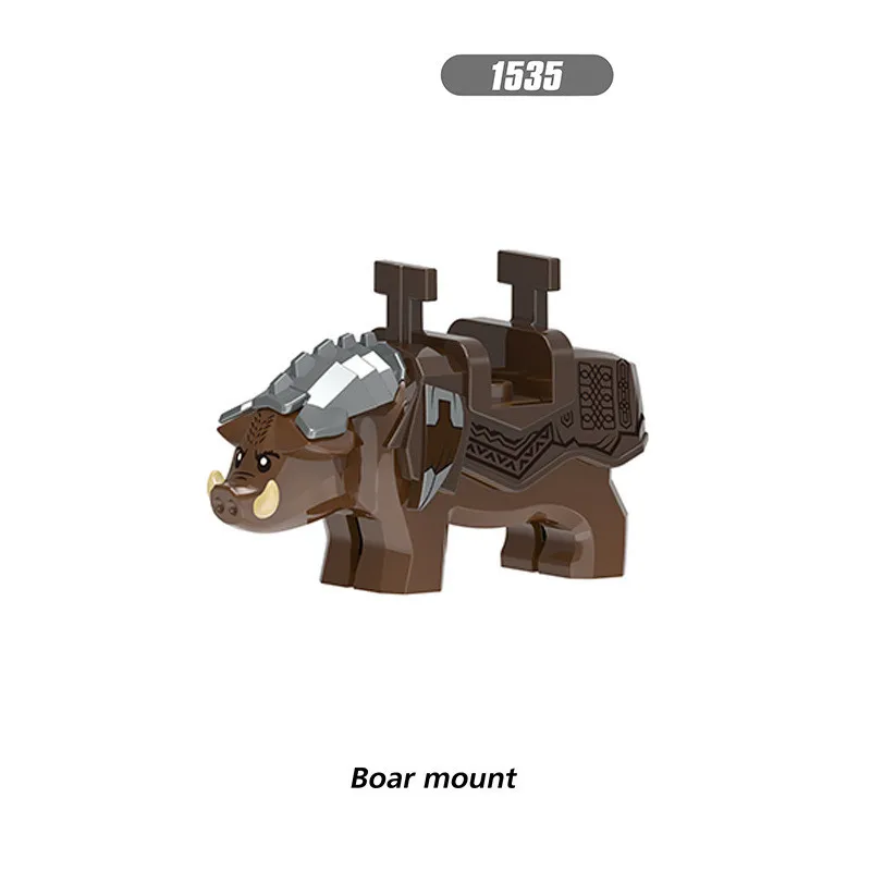 Magic Middle Series Classic Animals Building Blocks Creative War Mount Elk Boar Wolf DIY Bricks Toys For Children Christmas Gift