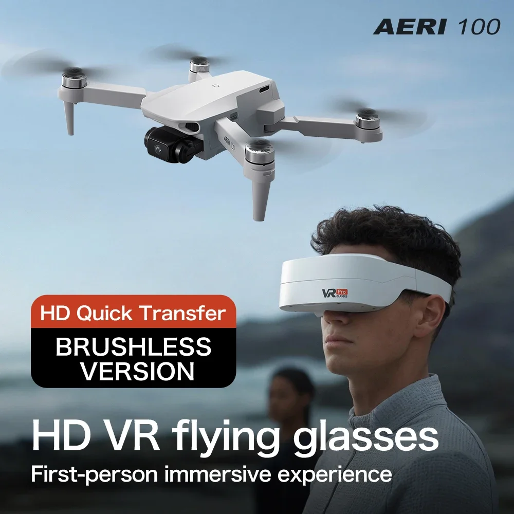The Aeri 100VR drone is used for aerial photography, optical flow positioning, stable flight, and extended endurance