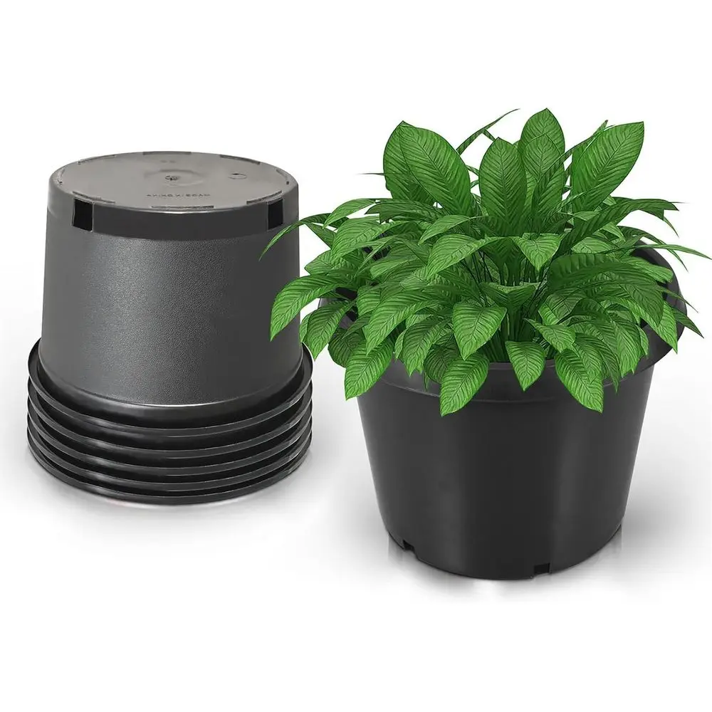 

25 Gallon Nursery Pots - 5 Pack, Round Premium for Seedlings, Plants, Indoor/Outdoor, Suitable for Vegetables, Cuttings, and Tra