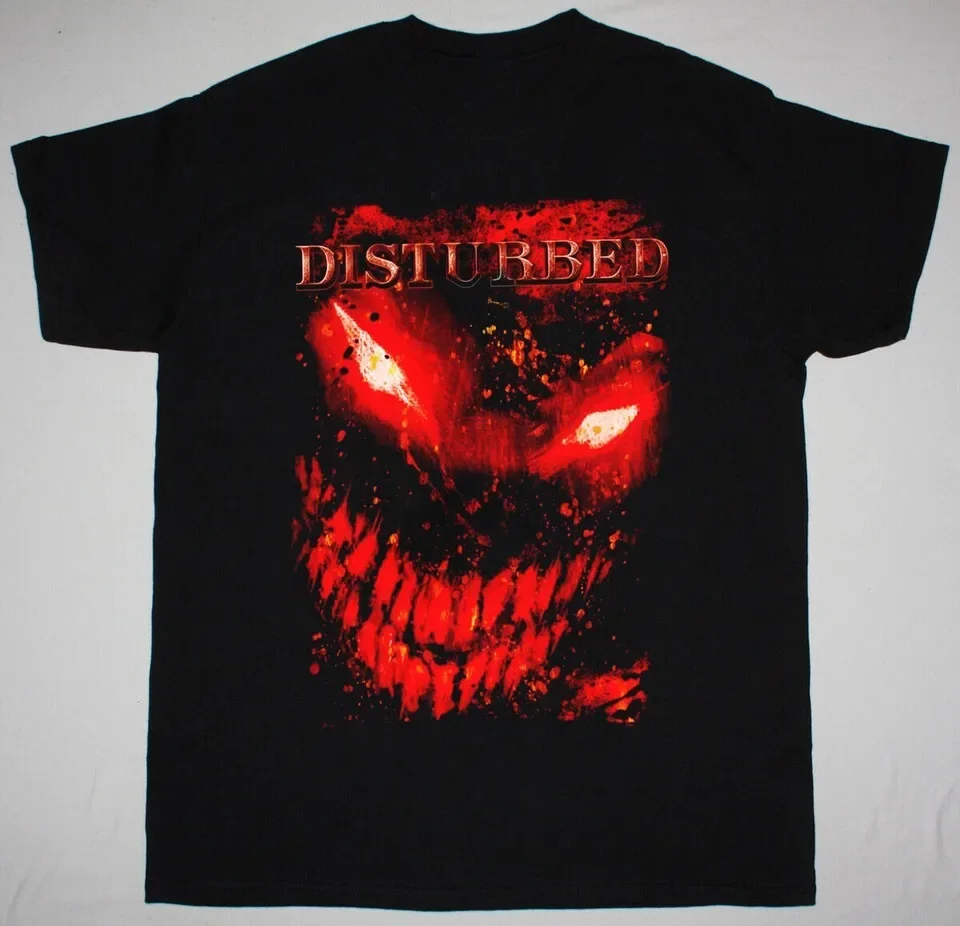 Rare Disturbed  Short Sleeve Cotton Gift For Fan Black All Size Shirt