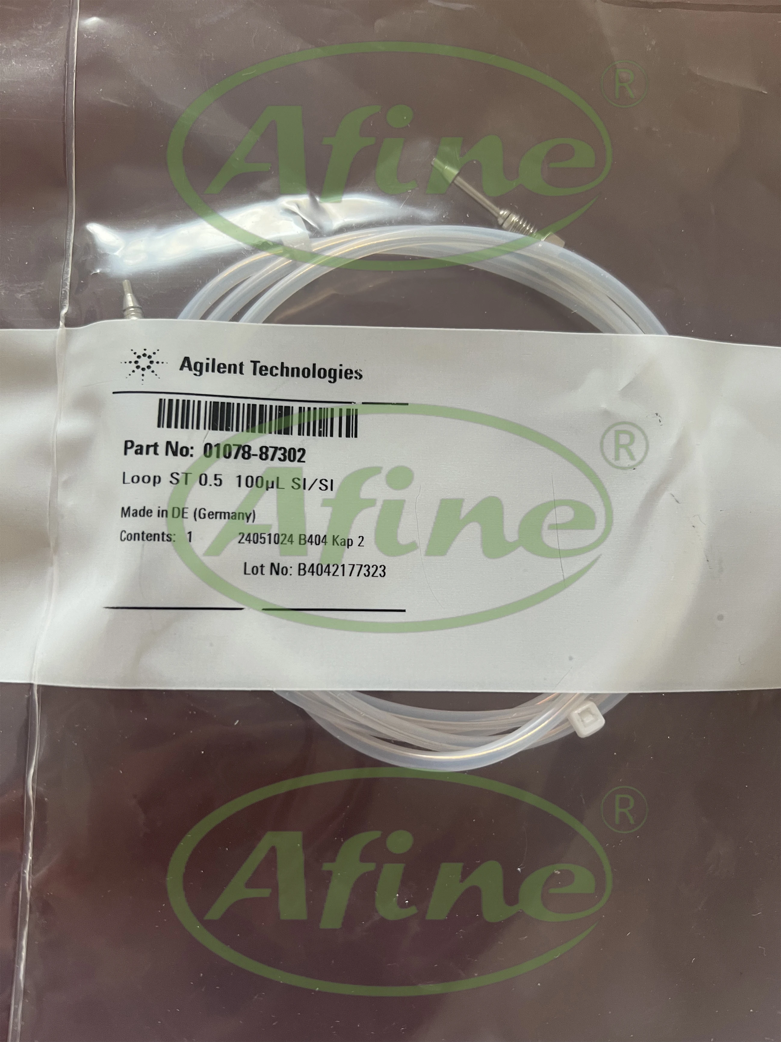 

AFINE Agilent Loop Capillaries for 01078-87302 Sample loop, stainless steel, 100 Microliters