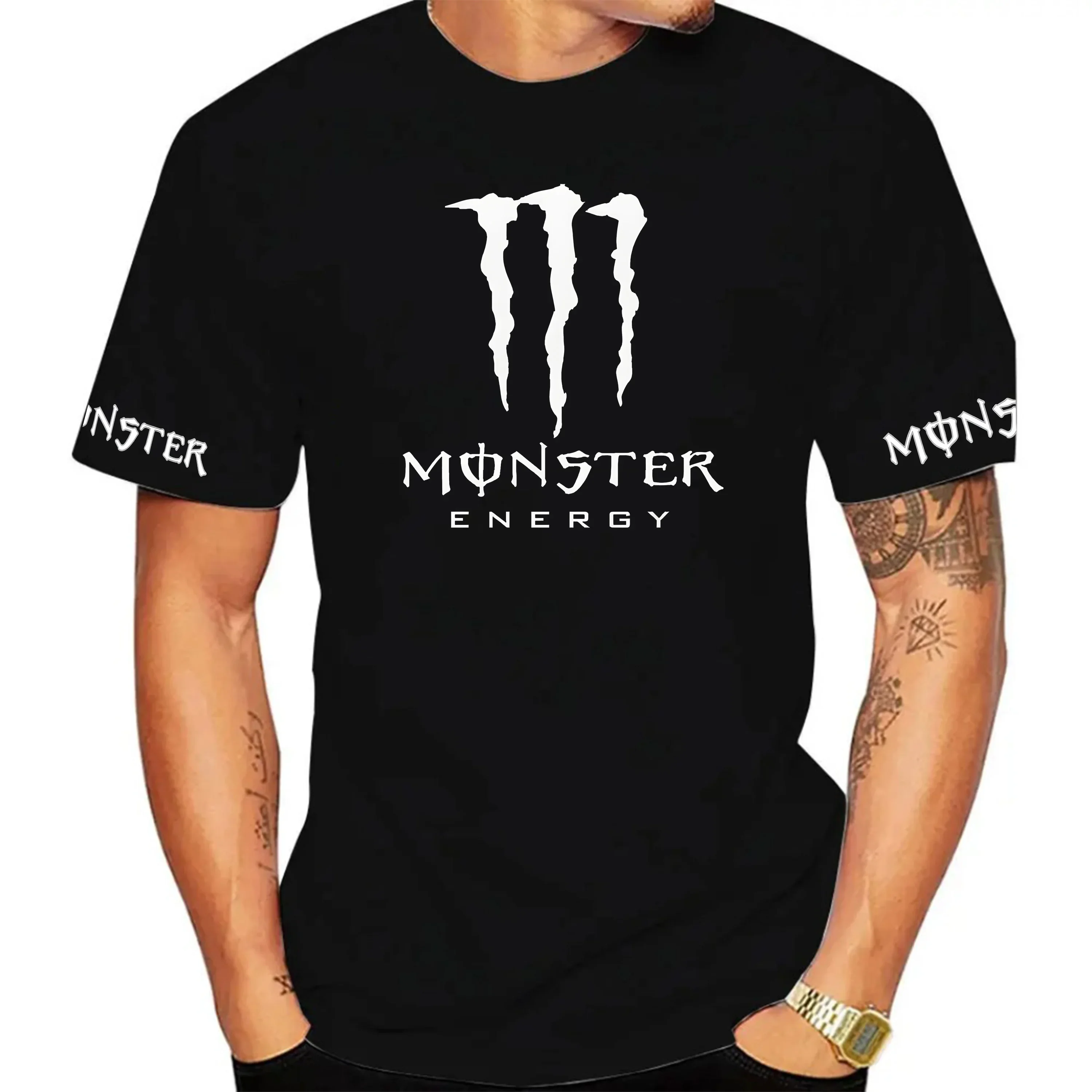 Camiseta con Logotipo de Monster Energy, 100% Algodón, Verano, Moda Deportiva, Estilo de Pareja, Cómoda, Unisex, Tendencia 2026, Nuevo Estilo