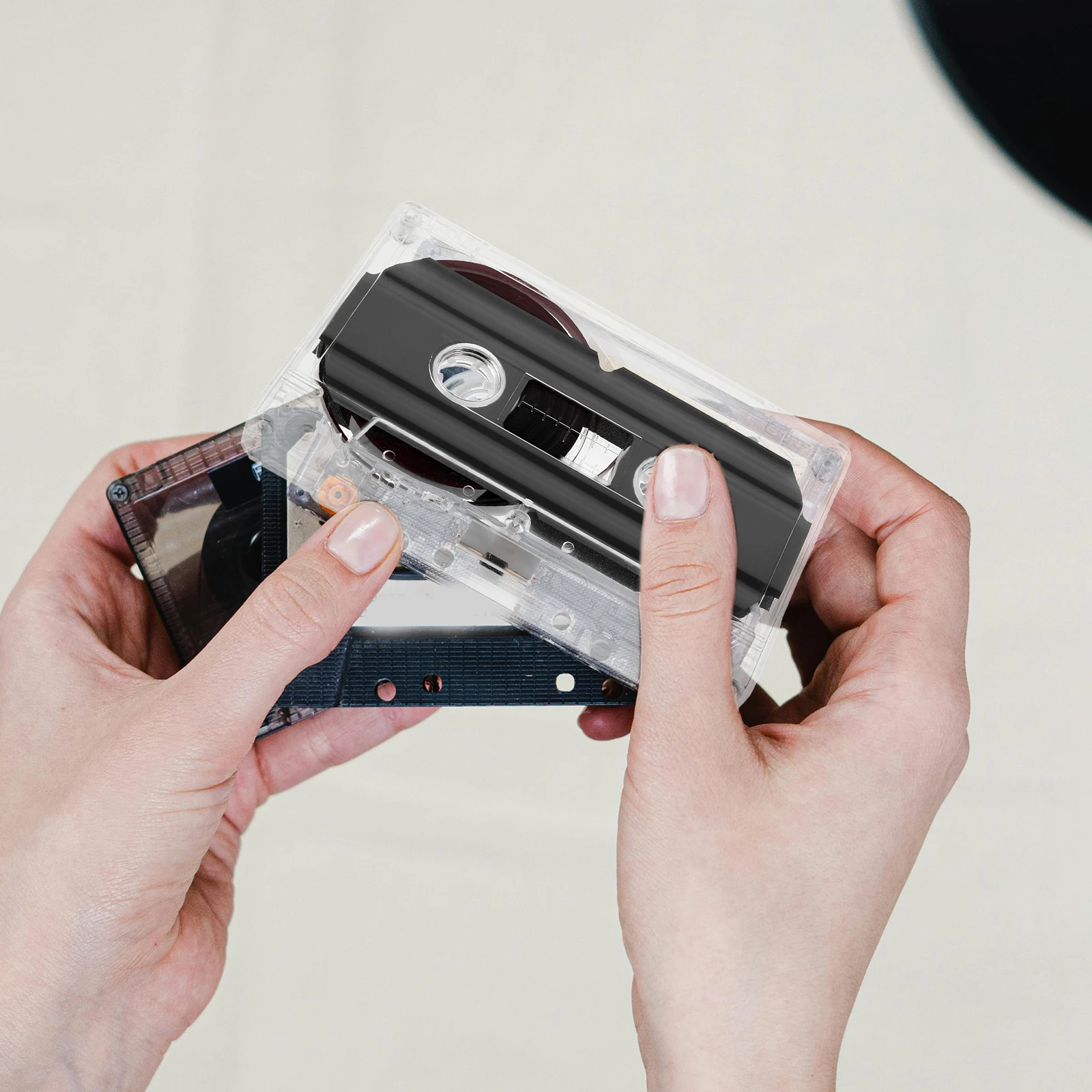 

4pcs Blank Cassette Tapes for Audio Recording Speech High Transparency Retro Durable Recordable DIY Party Use Portable Player