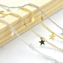 1Meter Copper Star Charms Link Chain Pure Copper High Temperature Color CP Chain For DIY Bracelet Anklet Jewelry Making