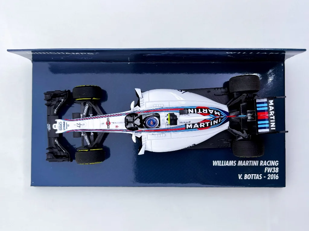 Minichamps Valtteri Bottas Simulação Edição Limitada Resina Metal Car, Modelo estático, Toy Gift, 1:43, F1, FW38, 2016