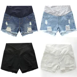 Summer Women Maternity Short Pants Pregnancy Shorts Pregnant High Waisted Denim Shorts Plus Size Pantalon Pants Women Clothes