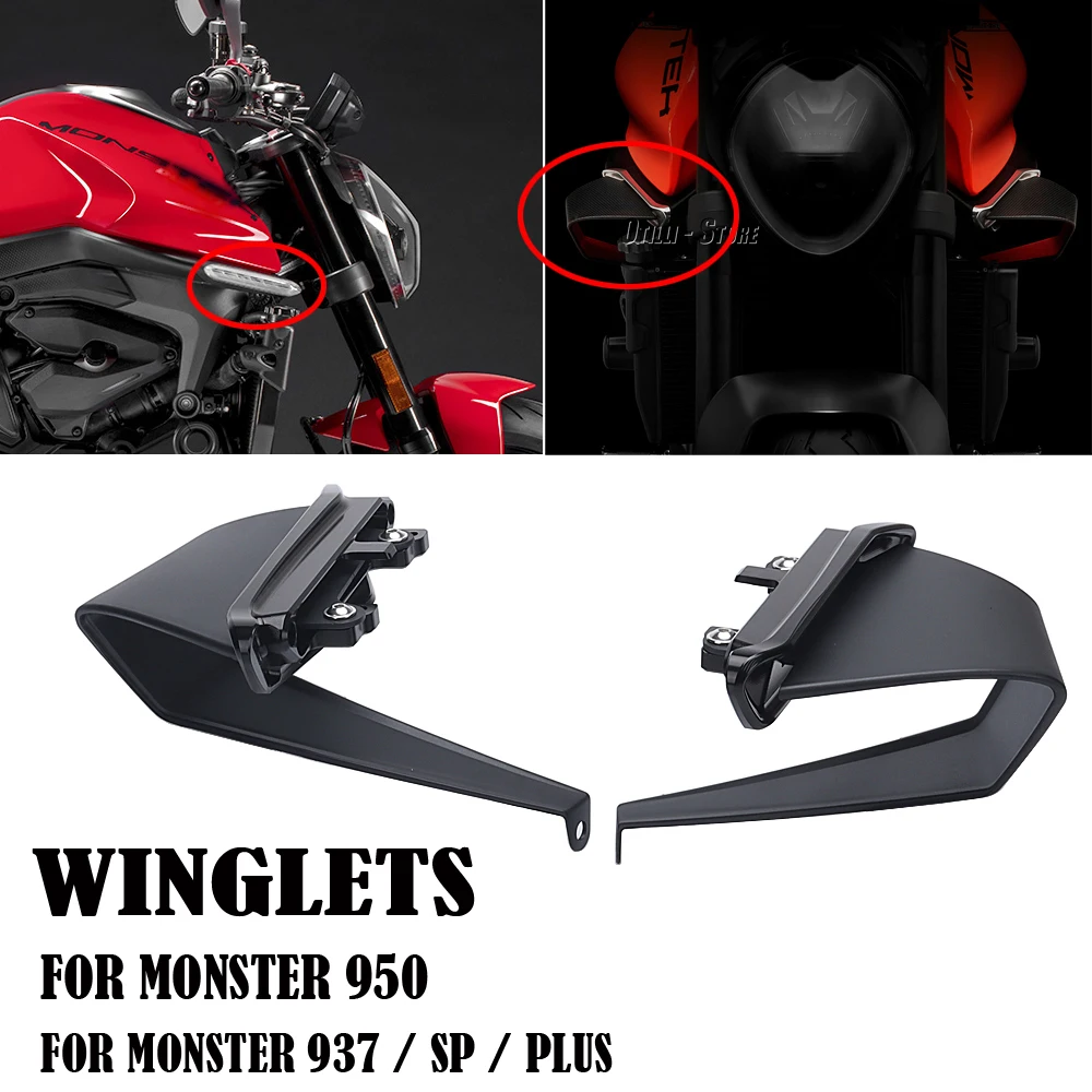 

Motorcycle Monster937 Monster950 Spoiler Wing Aerodynamic Side Winglet For DUCATI Monster 937 SP Plus MONSTER 950 2021 2022 2023