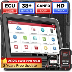LAUNCH X431 PRO V5.0 OBD2 Scanner,Bidirectional Scan Tool support CANFD&DOIP, ECU Coding, FCA AutoAuth Car diagnostic tools