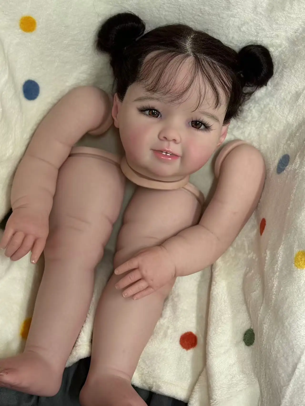 

FBBD Customized Limited Supply 29''Reborn Baby Madeline With Hand-Rooted Hair DIY Part With Cloth Body Christmas Gift