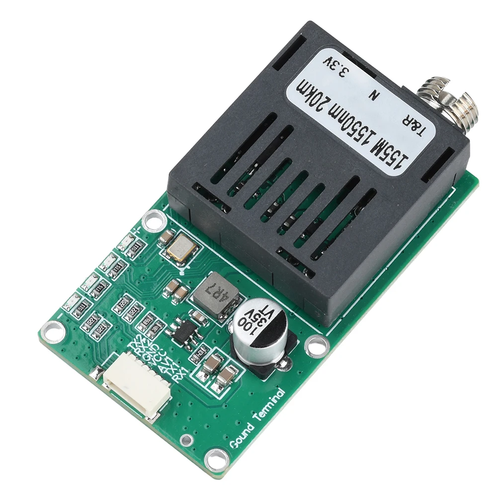 وحدة الإرسال والاستقبال الضوئية TTL للسماء/الأرض للطائرات بدون طيار تيار مستمر 5.5-26 فولت اتصالات الألياف البصرية حتى 20/40/60 كيلومتر FC RX/TX/AV/VCC/GND