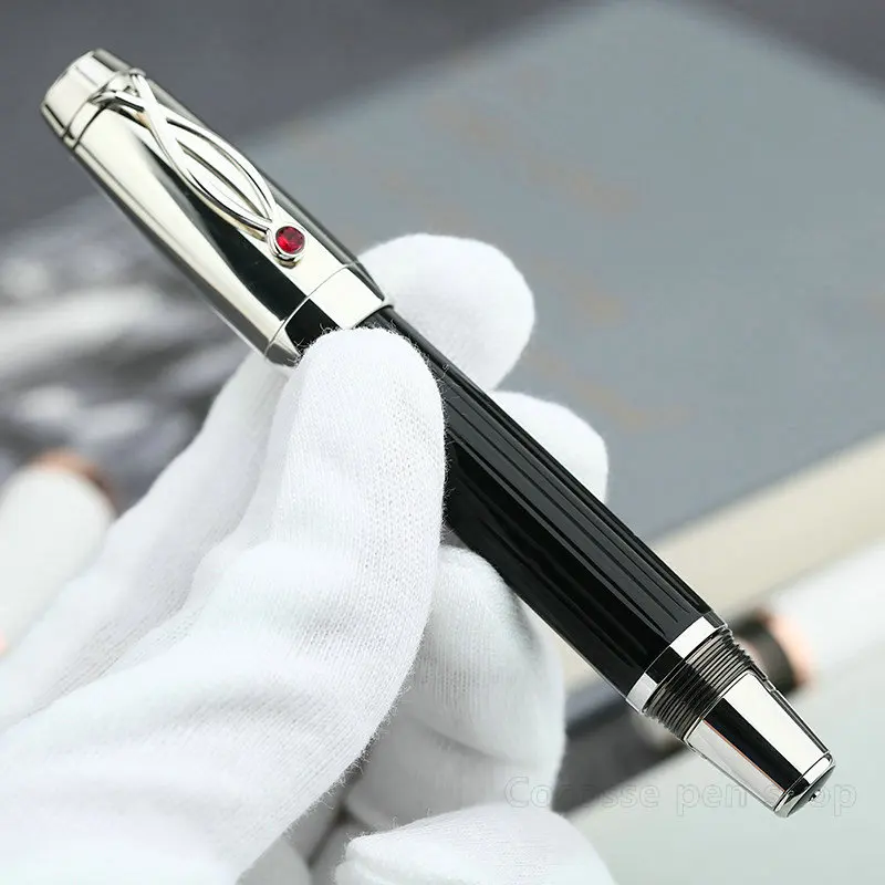 Luxury MAJOHN X1 Resin Fountain Pen Rotary Retractable Mechanism EF 0.4mm Cursive Nib Pocket Style Collection Stationery Writing