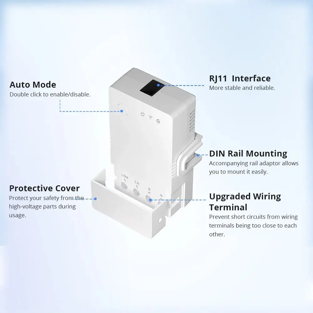 SONOFF TH Origin Wifi Switch 16A 20A sensore di umidità della temperatura il monitoraggio del Controller Smart Home funziona con Alexa Google Home