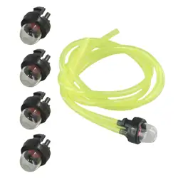 5Pcs Carburetor Oil Bubble Petrol Snap In Primer Fuel Bulb Pump Kit ForWalbroPoulan Chainsaws Trimmer Carburetor Light Bulb Part