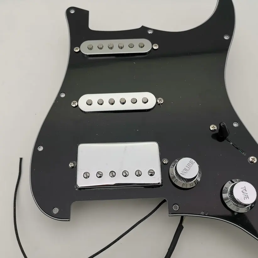 Wilkinson Pre-Wired Loaded Black Electric Guitar Pickup Set with Pickguard SSH Black