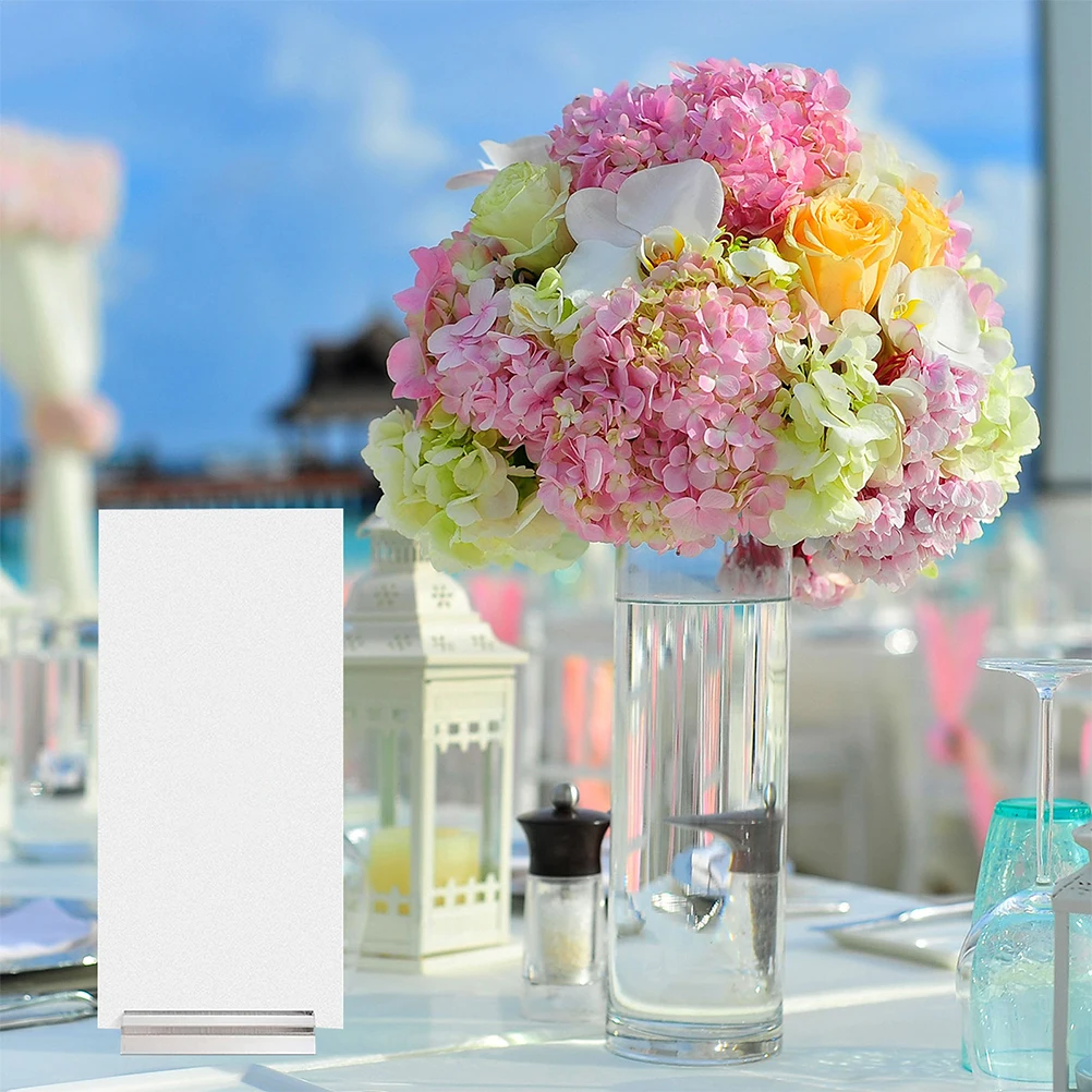 

Acrylic St Slotted Sign Holders Transparent Place Cards Desktop Display Clear Blocks Strong Multi Purpose Cafe