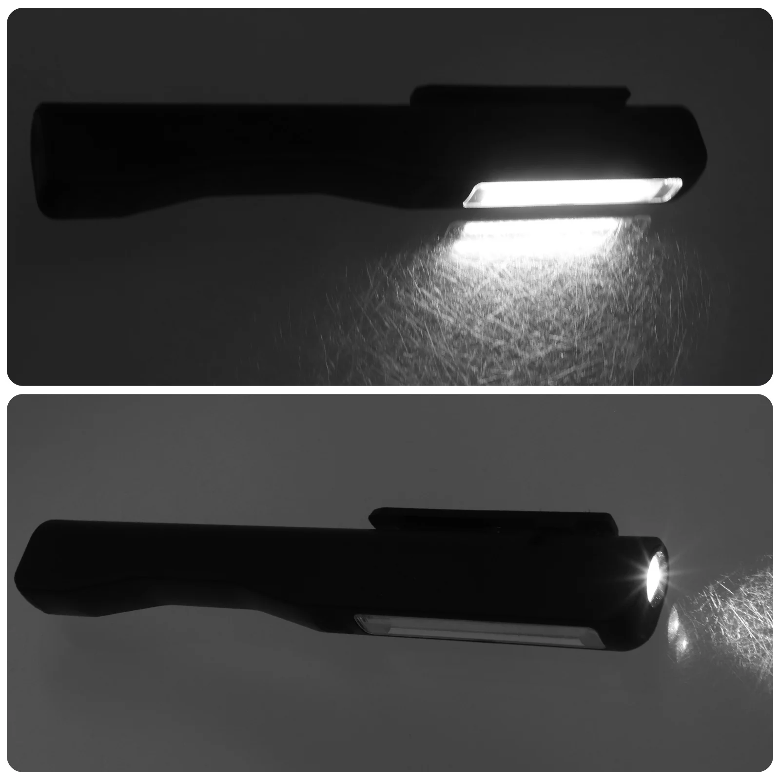 

Магнитный фонарик Cob Led Pen Work Light 120г ° Вращающееся для ремонта электроники, аварийное освещение авто мастерской, черное