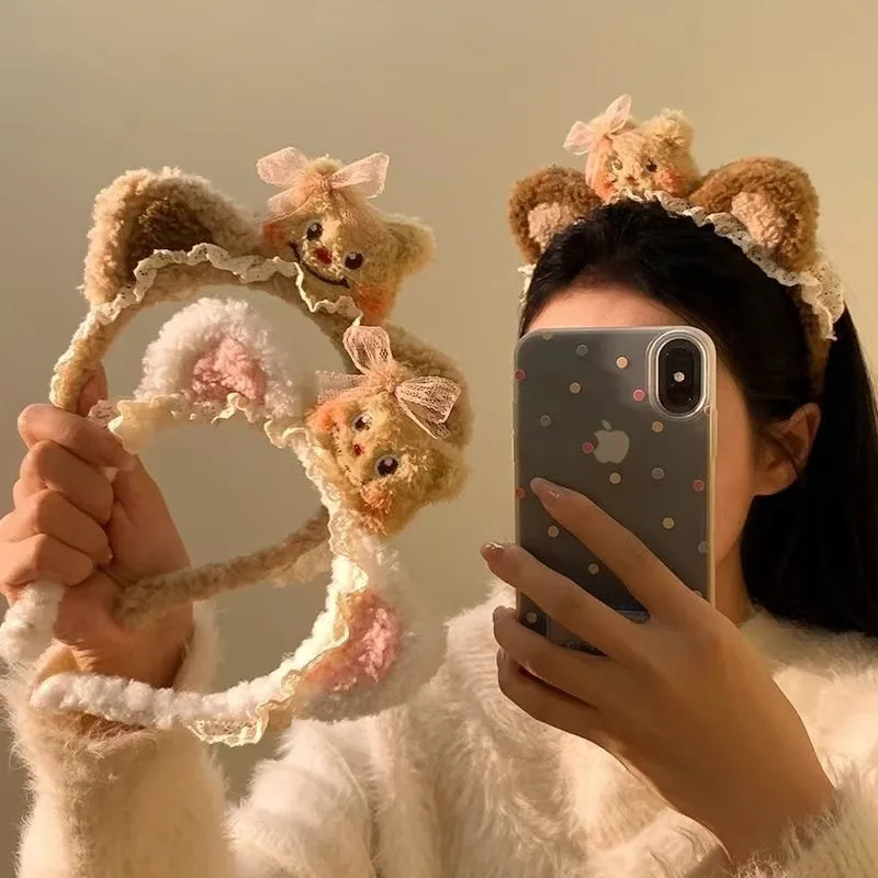 

New style milkfay girl teddy bear cute hairband for women's hair accessory for up-do hair, hair bundle for washing face, hair ba