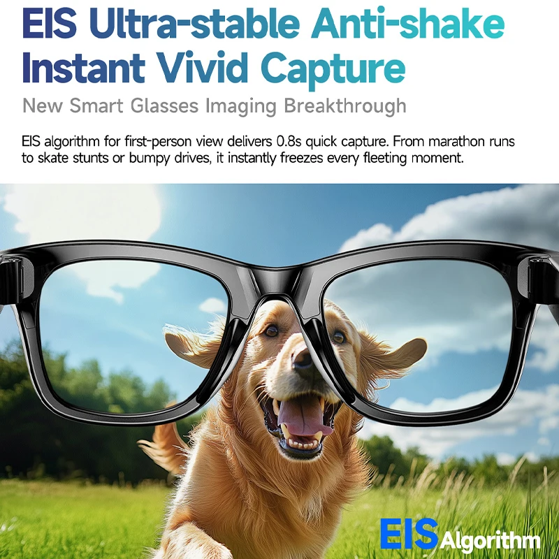 بلوتوث AI كاميرا ذكية فيديو صور النظارات الشمسية الرجال النساء الترجمة نظارات شمسية سماعات حماية الضوء النظارات في الهواء الطلق #2