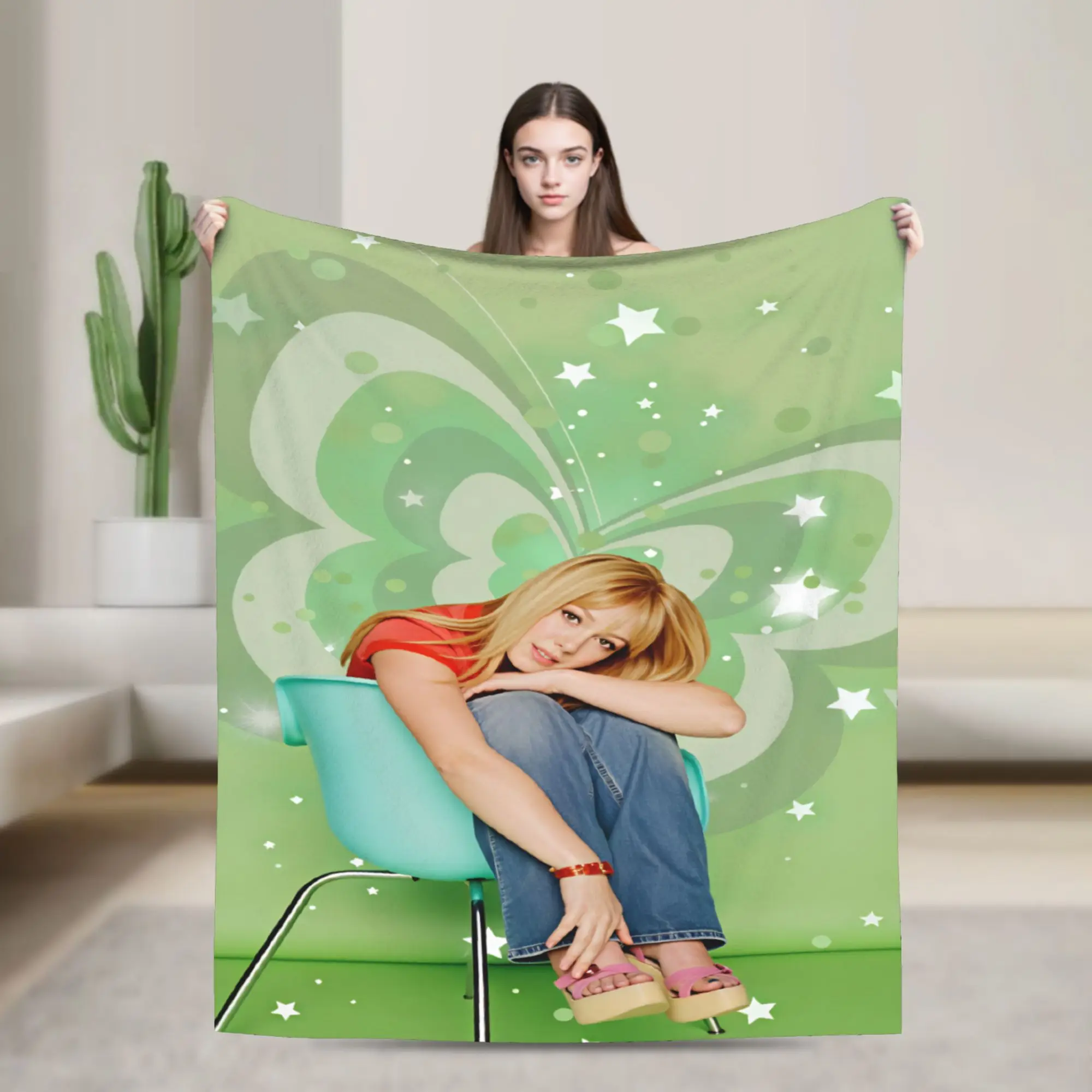 Hilary Duff Lizzie McGuire Super Soft Blankets  Travel Plush Bedding Throws Graphic Home Decor Flannel Bedspread Sofa Bed Cover