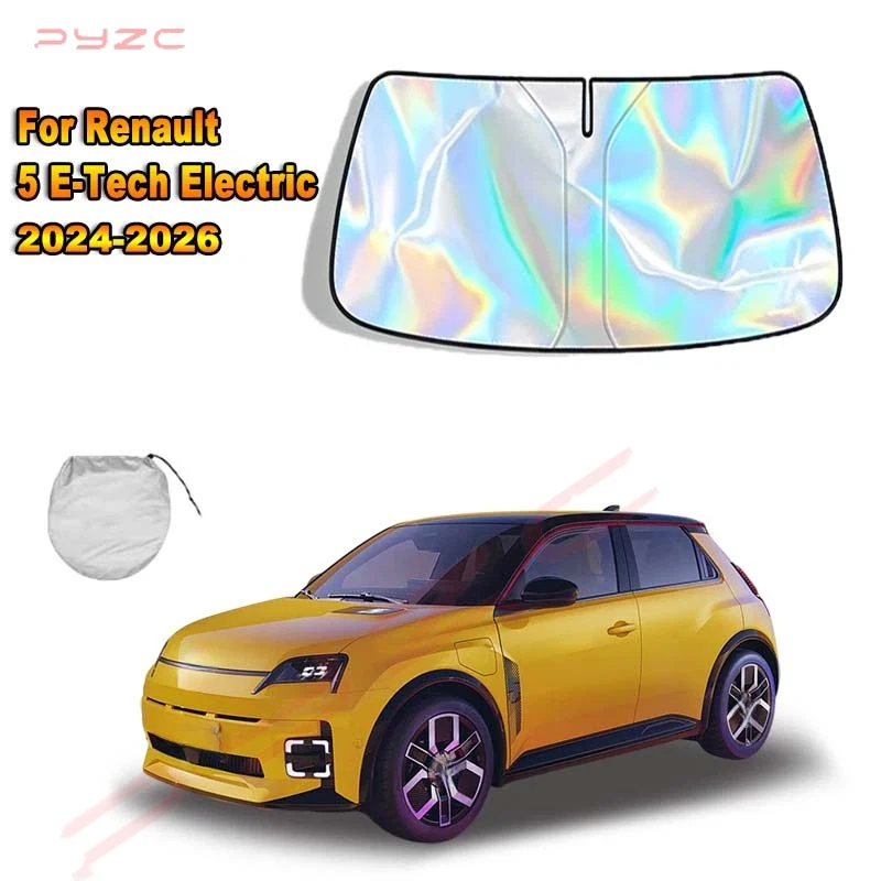 For Renault 5 E-Tech Electric 2024-2026 Car Windshield Sunshade Cover Front Window Sun Shade Visor Auto Interior UV Protection