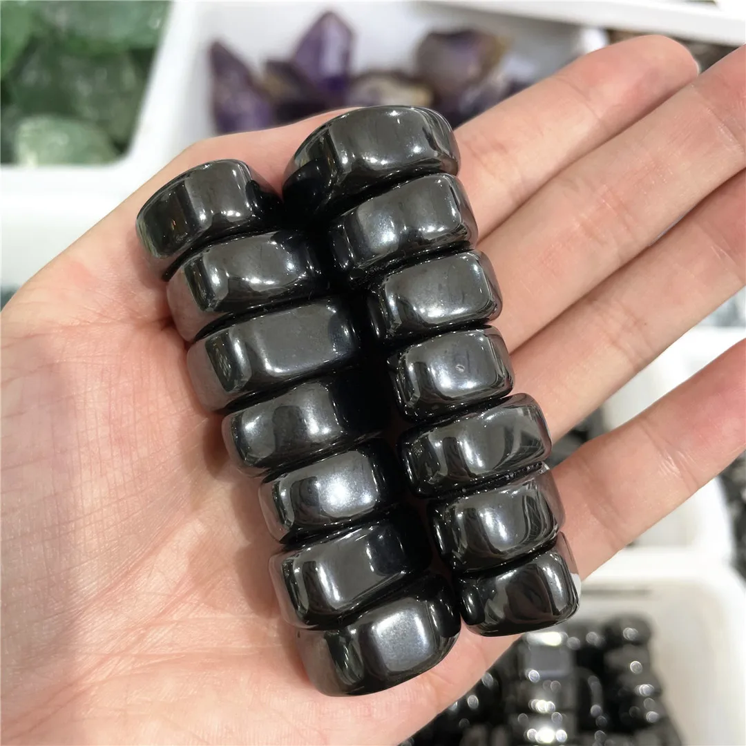 2-3cm Polished Magnetic Black Lodestone Magnet Healing Chakras Stones Yoga Decor Loadstone Human Field Balance Palms