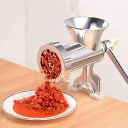 Heavy Duty Meat Mincer Grinder Durable Manual Adjustable Sausage Filler Hand Operated Aluminum Alloy Filling Machine Household