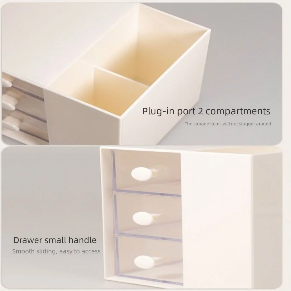 Clear Drawer Student Stationery Storage Box Stackable Multi Functional Desktop Pen Holder Plastic Fashion Jewelry Organizer Box