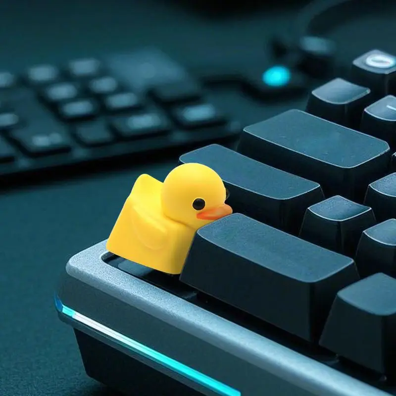 

Mechanical Keyboard Keycaps Yellow Duck Resin Mechanical Keyboard Keycaps Game Accessories Replacement Parts Tension Relief Toys