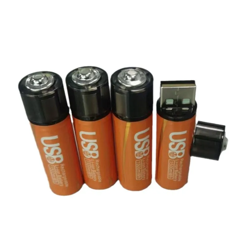 2 baterias de lítio aa recarregáveis usb 1500mwh, 4 pacotes para brinquedos, controle remoto, mouse, 1.5v, tensão constante
