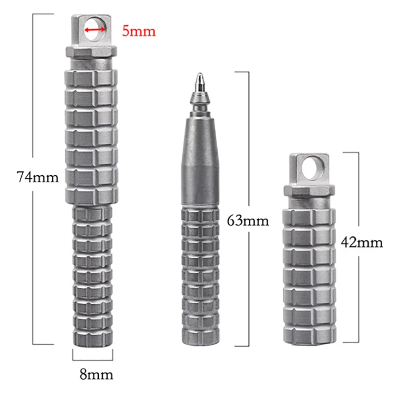Titanium Alloy Mini Pocket Pen Outdoor EDC Portable Tactical Pen Keychain Pen Business Signature Pen