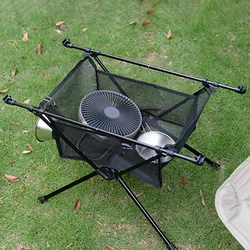 Portable Lightweight Folding Table Bag Barbecue Camping Desk Organizer Lightweight Mesh Basket Mesh Storage Bag Camping