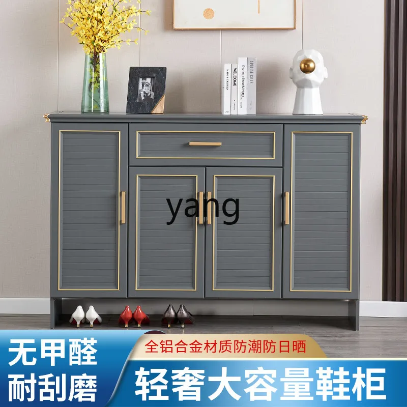 Yjq All Aluminum Alloy Shoe Cabinet Multifunctional Wardrobe Moisture-Proof Sun-Proof Outdoor Balcony Storage Whole Board