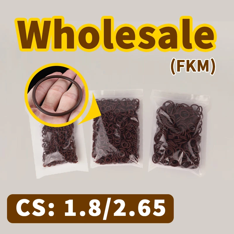 

Thickness 1.8/2.65mm CS Brown FKM O-ring FPM fluorinerubber sealing gasket elasty rubber washer ring wholesale Free Shipping