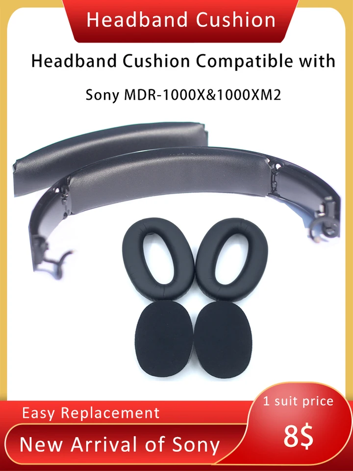 交換用ヘッドバンドクッション Sony MDR-1000X WH-1000XM2 Bluetooth