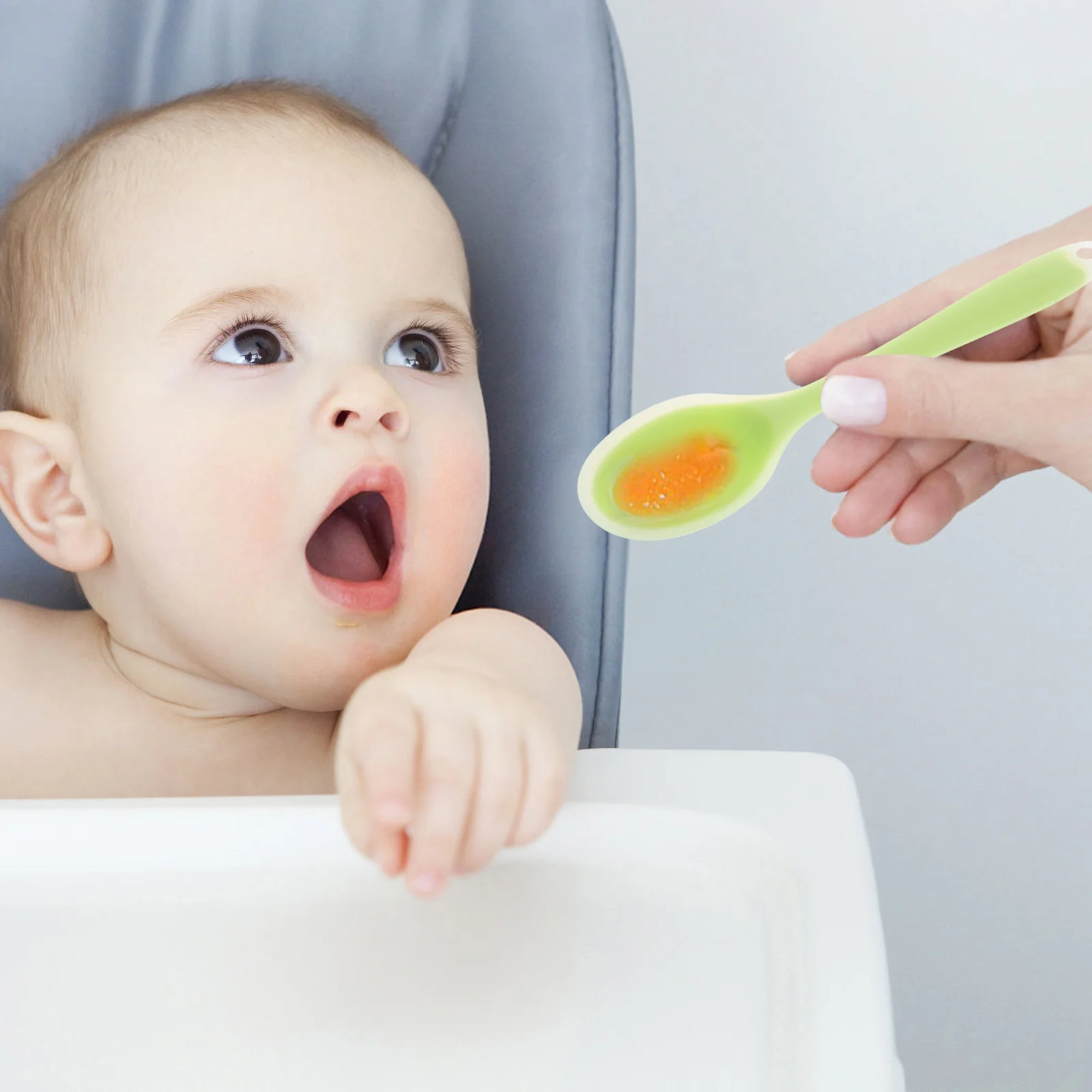 

Mini Soft Silicone Baby Feeding Spoon for Infants Newborns Small Size Gentle on Gums Ideal for Purees Soups Rice Paste