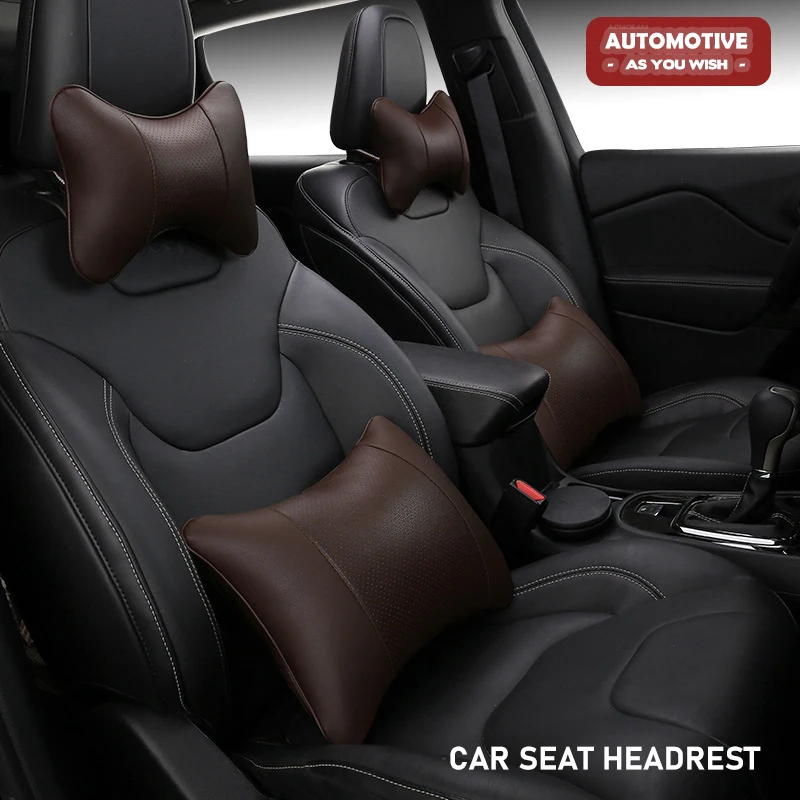 New Car Seat Headrest Restraint Auto Safety Head Neck Rest Pillow Cushion Pad Breathable Mesh Car Seat Neck Protector Pillow ﻿