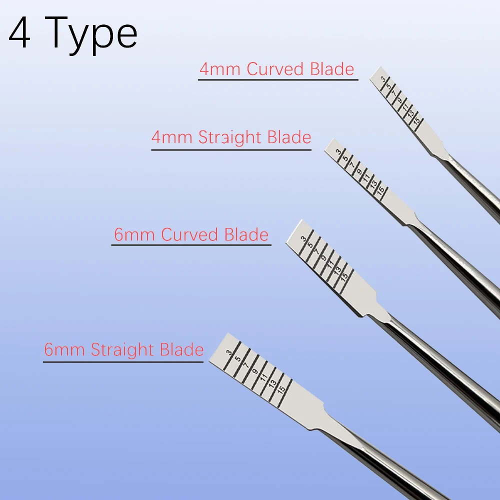 4Pcs/Set Dental Implant Ochsenbein Chisel Tooth Bone Knife Bone Split Grafting Luxating Root Tooth Elevator