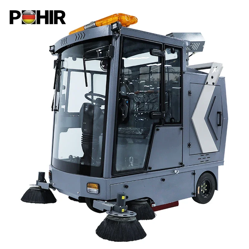 High Efficiency Ride On Floor Cleaning Sweeping Machine Street Road Vacuum Sweeper